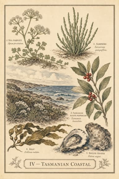 Tasmanian Coastal field-guide plate