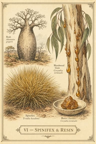 Grass, Roots & Resin field-guide plate